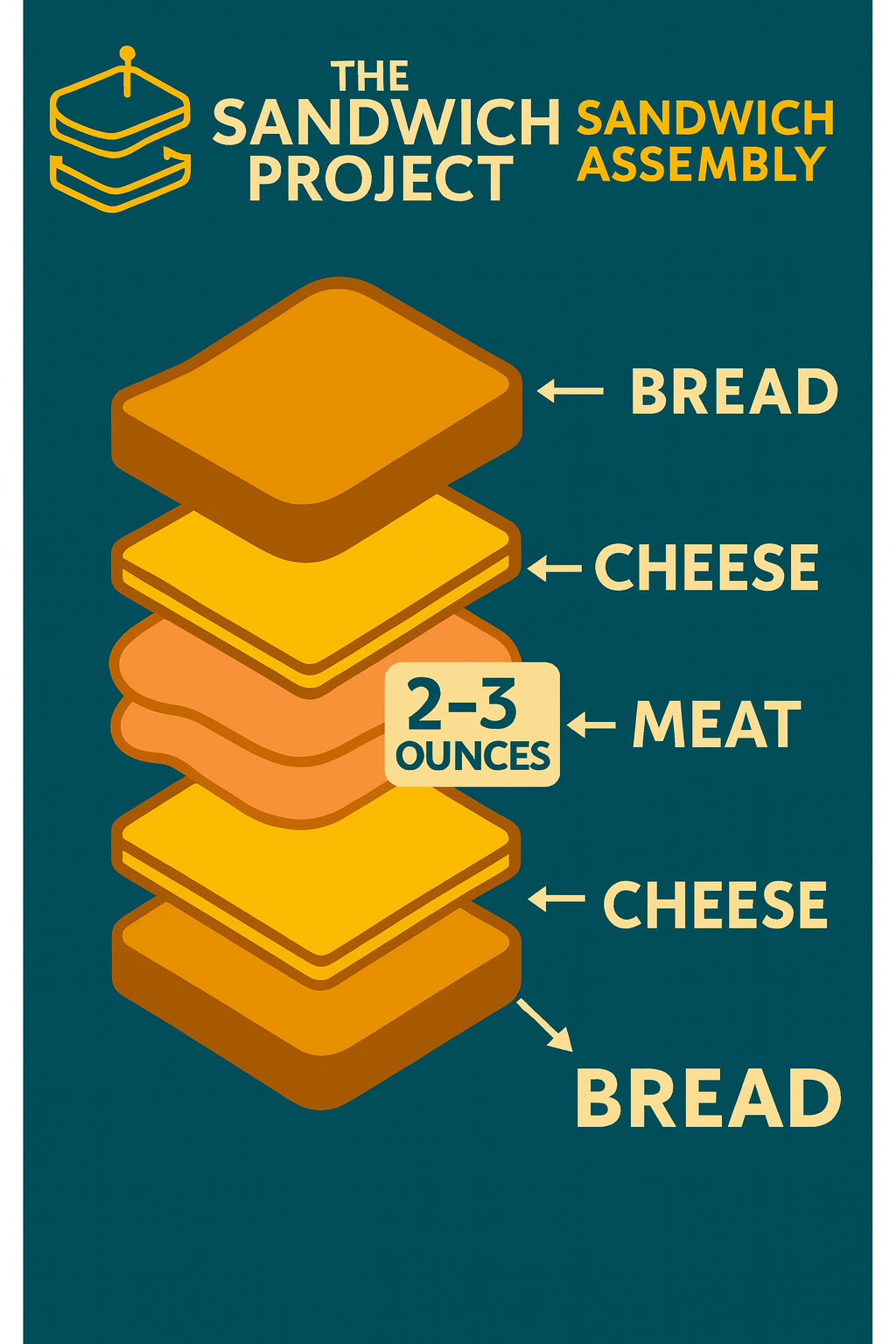 Deli sandwich assembly guide